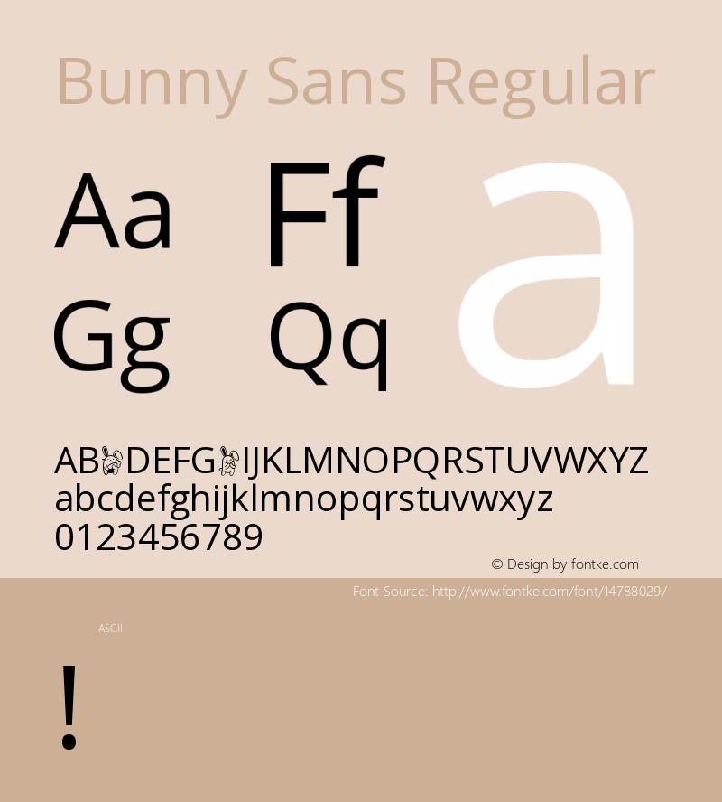 Bunny Sans Regular Version图片样张