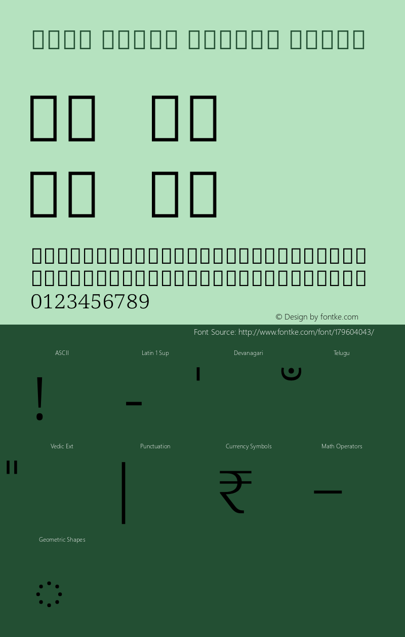 Noto Serif Telugu Light Version 2.001图片样张