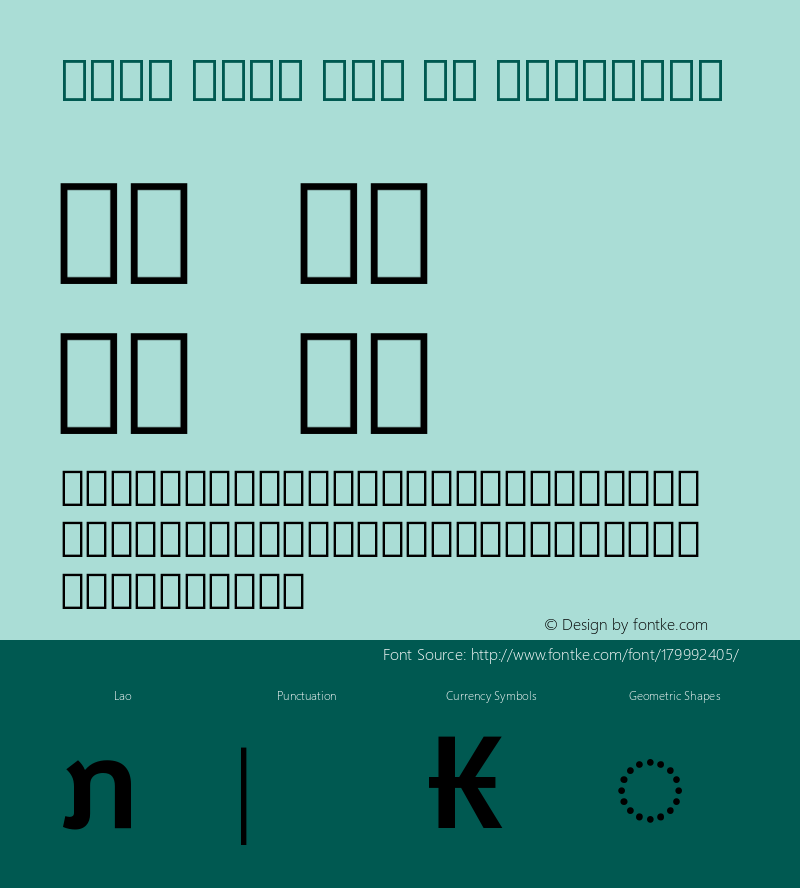 Noto Sans Lao UI SemiBold Version 2.000图片样张