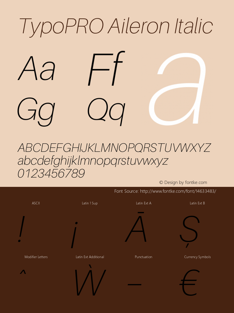 TypoPRO Aileron Italic Version 1.000;PS 001.000;hotconv 1.0.70;makeotf.lib2.5.58329图片样张