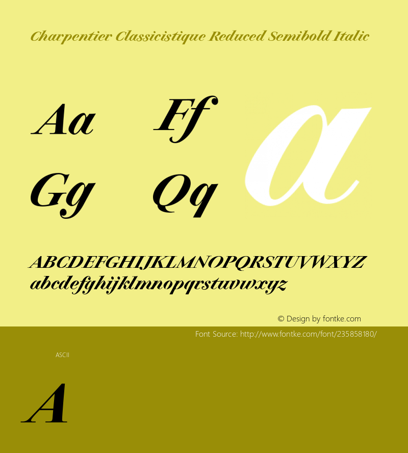 Charpentier Classicistique Reduced Semibold Italic Version 1.007图片样张