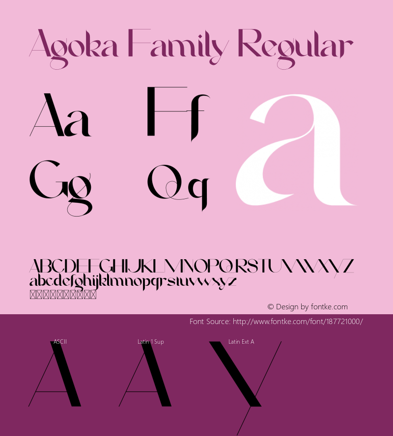 Agoka Family Version 1.015;Fontself Maker 3.5.4图片样张