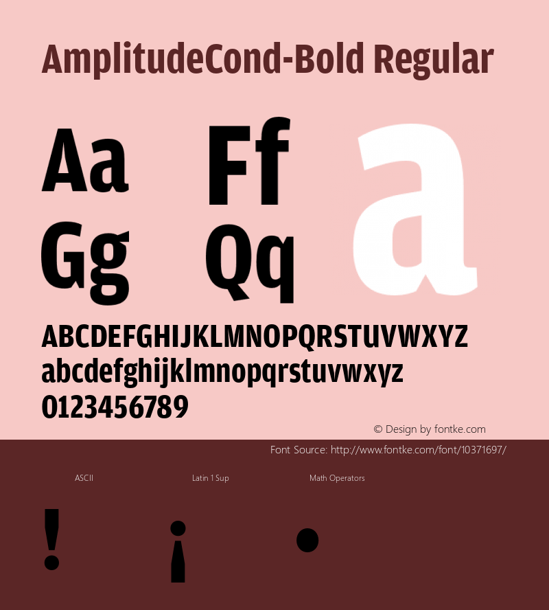 AmplitudeCond-Bold Regular Version 1.0图片样张