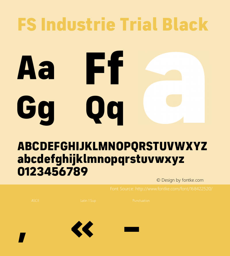 FS Industrie Trial Black Version 1.002;PS 001.002;hotconv 1.0.88;makeotf.lib2.5.64775图片样张