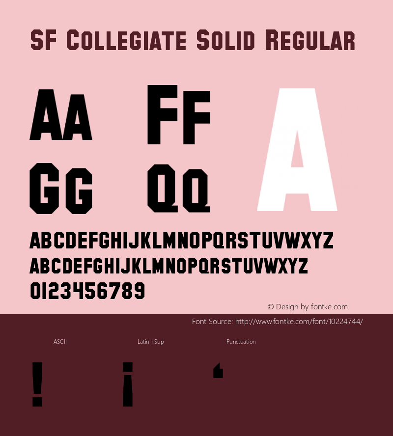 SF Collegiate Solid Regular Version 1.1图片样张