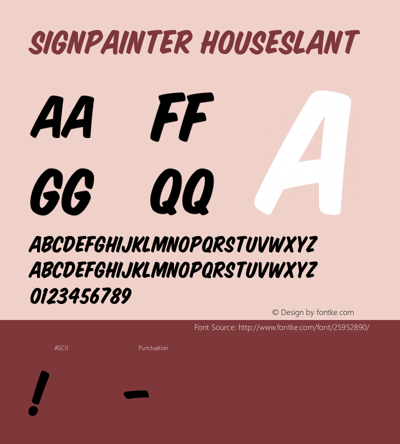 SignPainter-HouseSlant Version 001.000图片样张