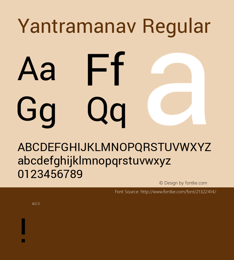 Yantramanav Regular 图片样张