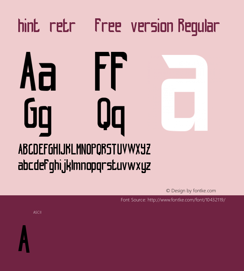 hint-retrò_free-version Regular Version 1.00 August 30, 2011, initial release图片样张