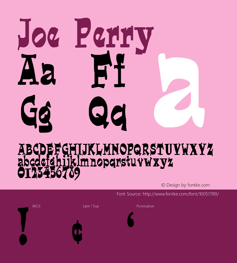 Joe Perry Altsys Fontographer 4.0.3 22.05.1994图片样张