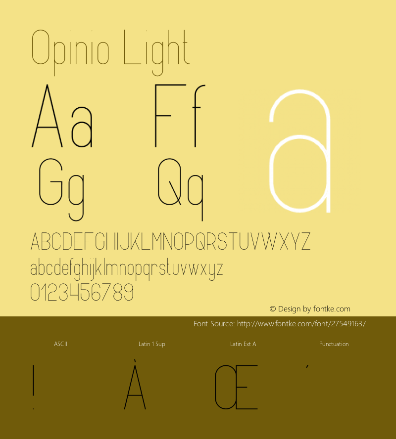 Opinio Light Version 1.002;Fontself Maker 3.0.0-3图片样张