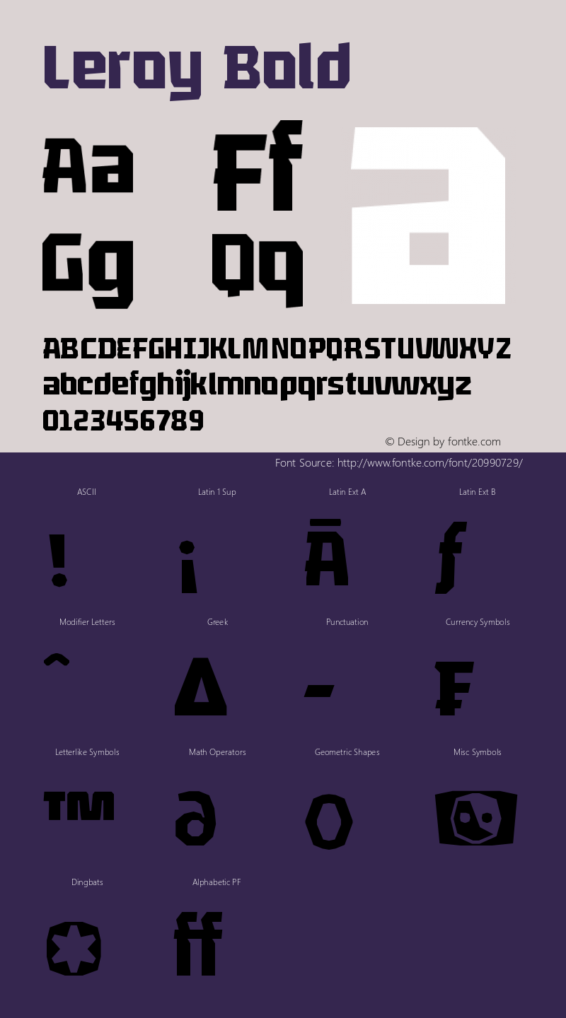 Leroy-Bold Version 1.7;com.myfonts.andinistas.leroy.bold.wfkit2.3CtF图片样张