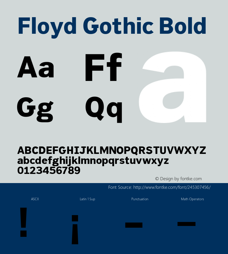 Floyd Gothic Bold Version 1.001图片样张