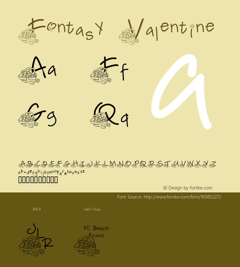 Fontasy Valentine Macromedia Fontographer 4.1 2/4/01图片样张