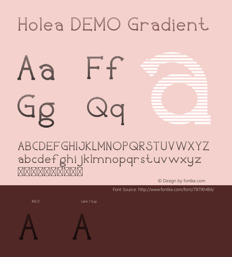 Holea DEMO Gradient Version 1.002;Fontself Maker 3.1.2图片样张