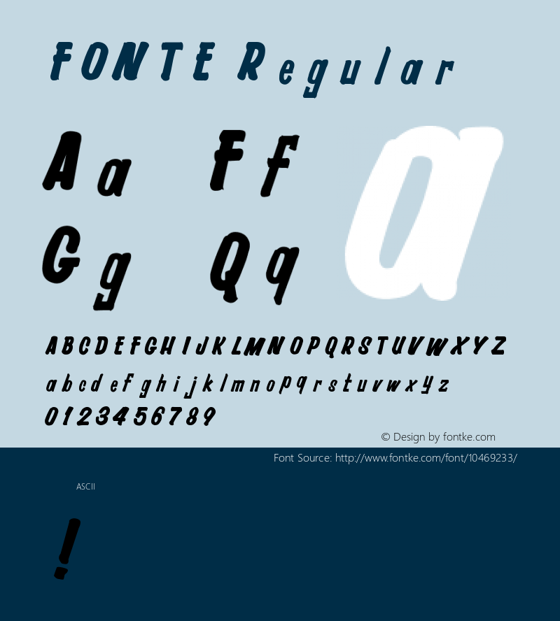 FONTE Regular Unknown图片样张