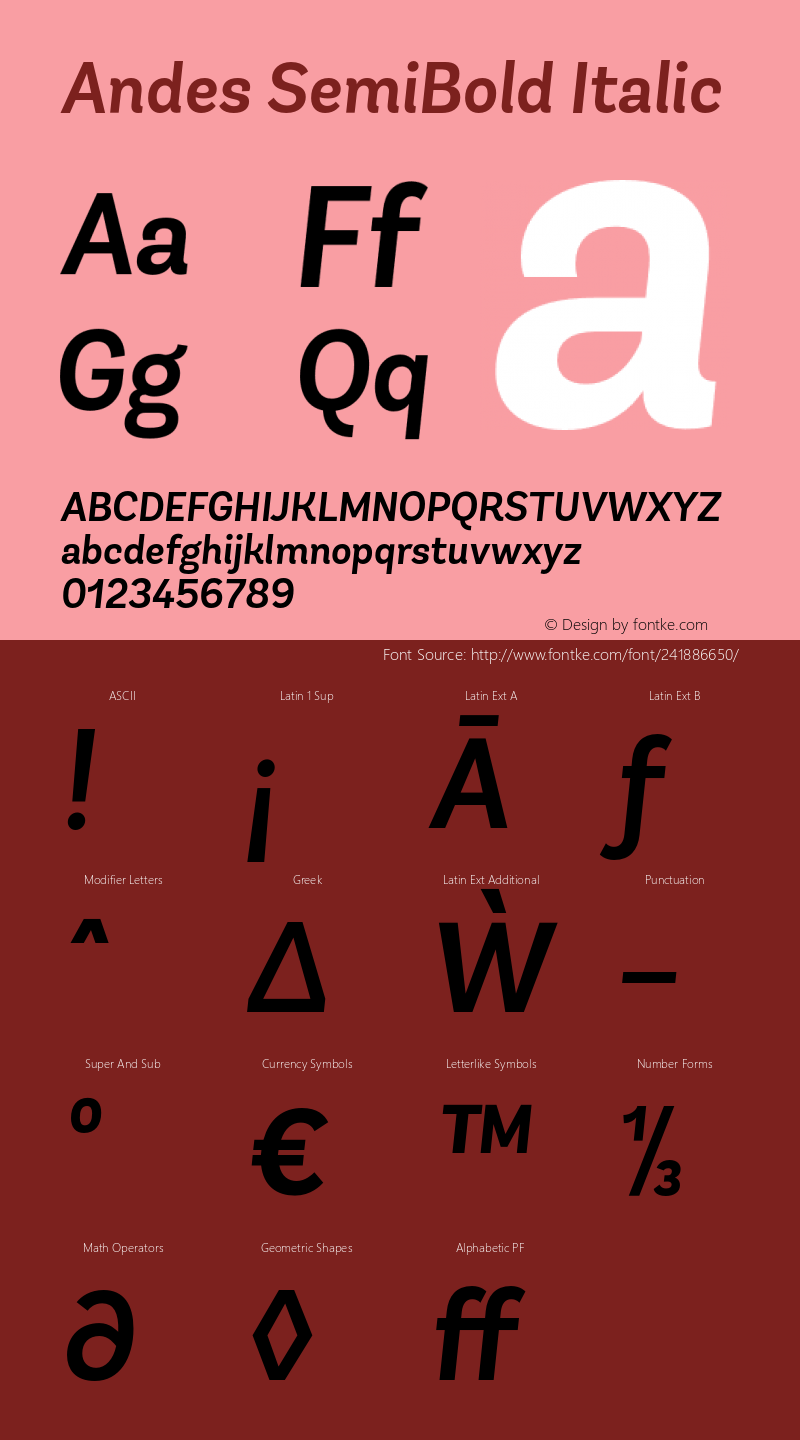 AndesSemiBold-Italic 1.000图片样张