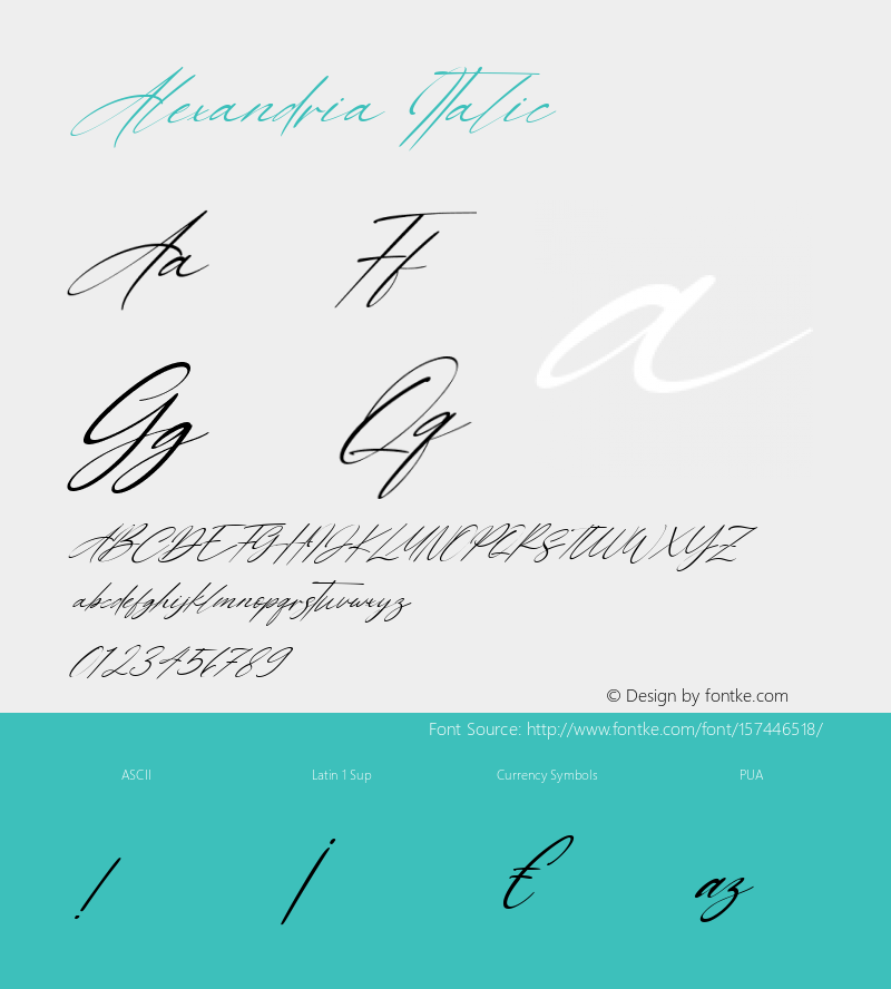 Alexandria Italic Version 1.00;February 24, 2021;FontCreator 12.0.0.2563 64-bit图片样张