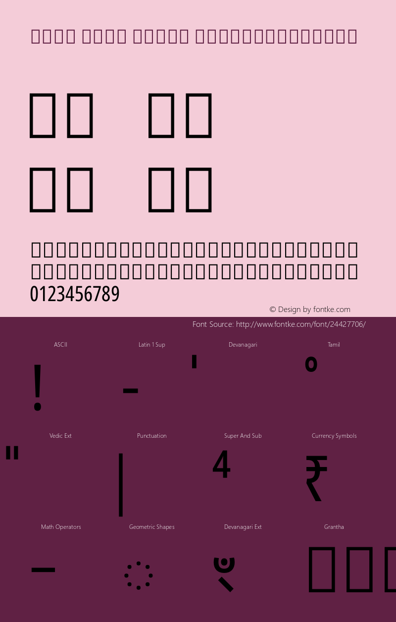 Noto Sans Tamil ExtraCondensed Version 2.000图片样张