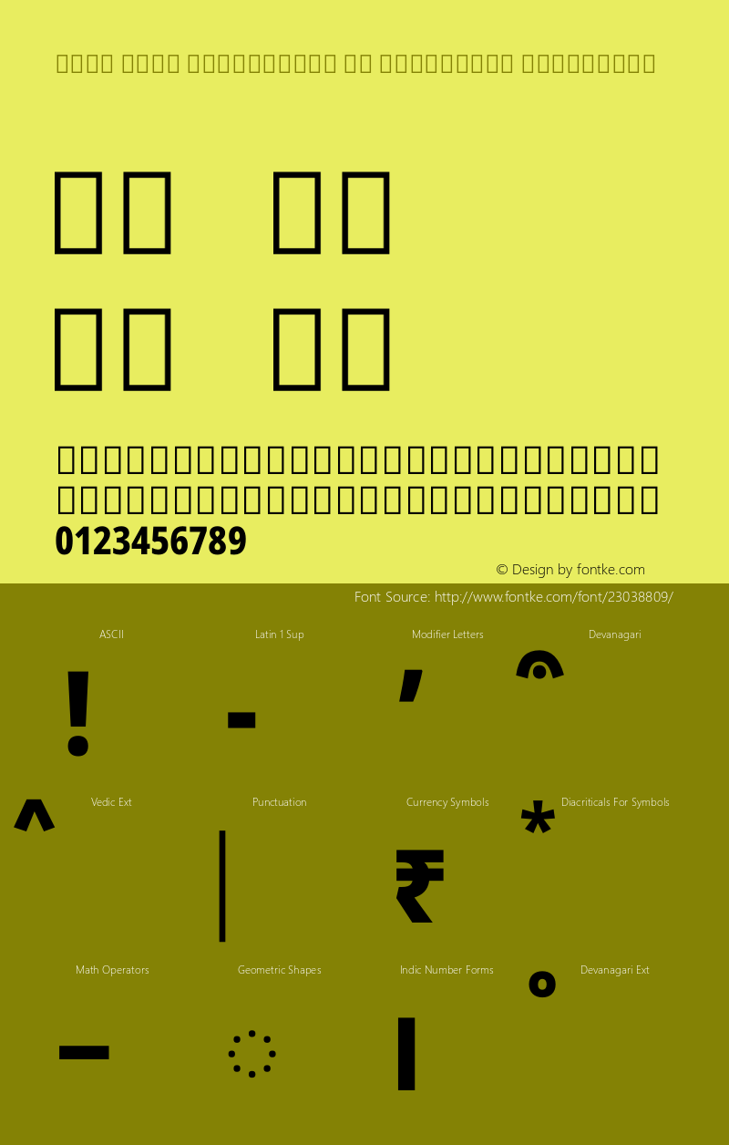 Noto Sans Devanagari UI Condensed ExtraBold Version 1.902图片样张