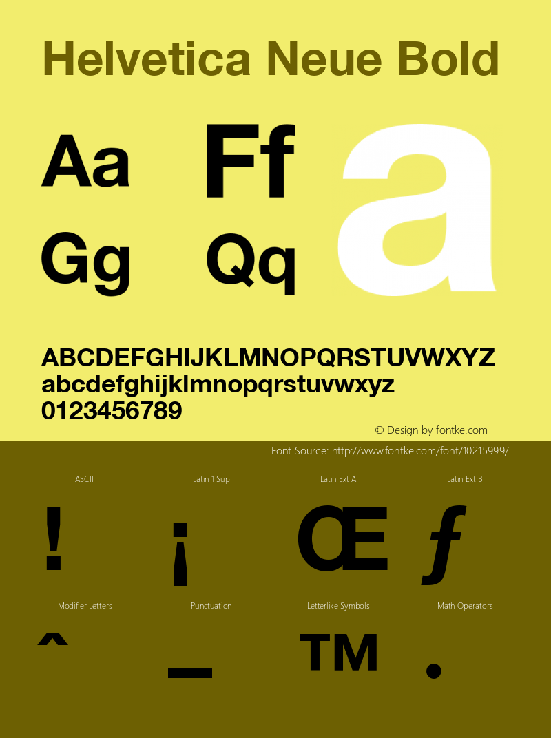 Helvetica Neue Bold Version 1.102图片样张