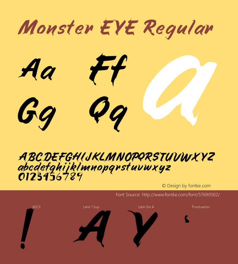 Monster EYE Version 1.002;Fontself Maker 3.4.0图片样张