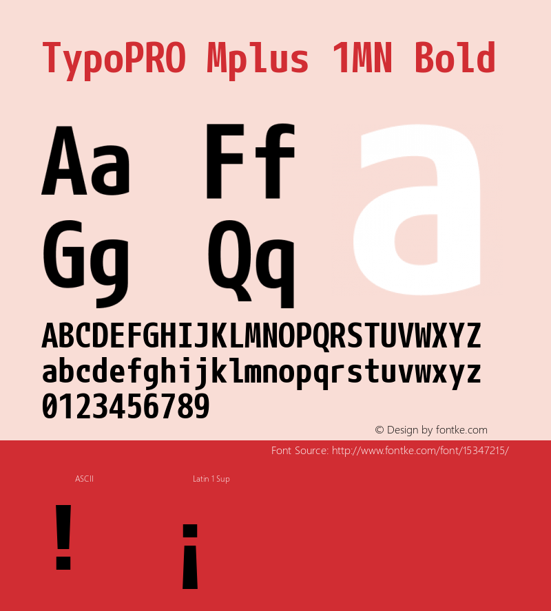 TypoPRO Mplus 1MN Bold Version 1.059图片样张