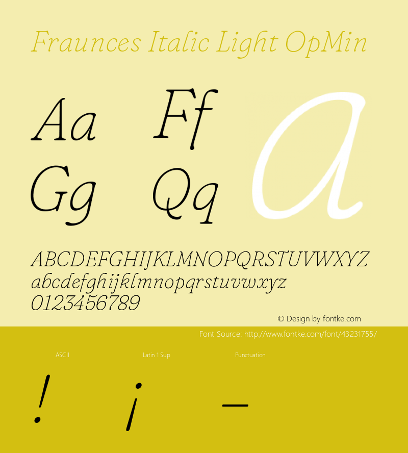 Fraunces Italic Light OpMin Version 0.000图片样张