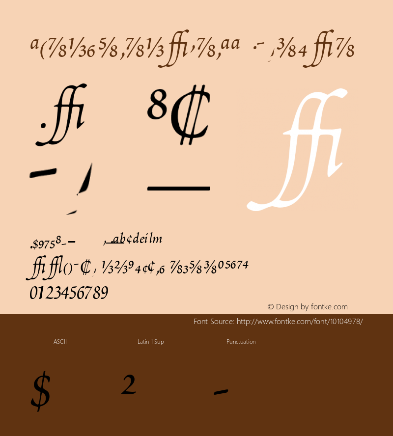 ScriptoriaProSSK Regular Macromedia Fontographer 4.1 8/7/95图片样张