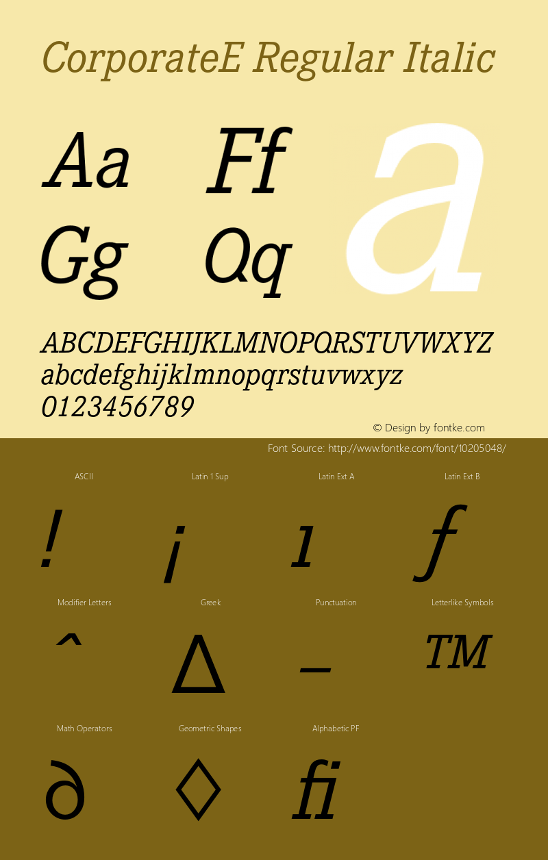 CorporateE Regular Italic 001.004图片样张