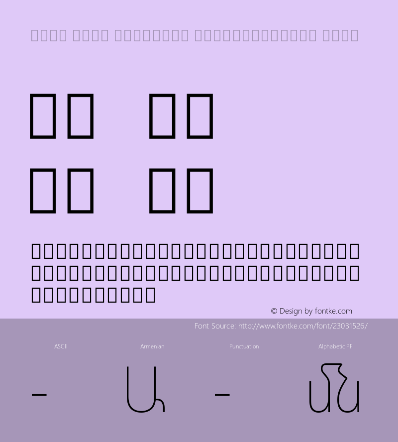 Noto Sans Armenian SemiCondensed Thin Version 1.902图片样张