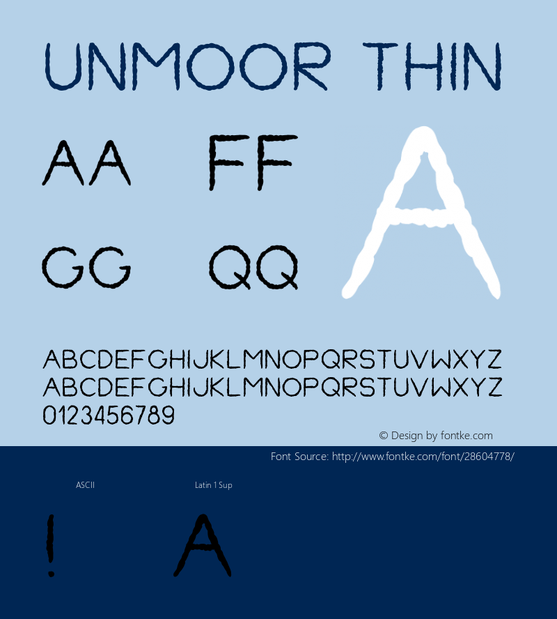 Unmoor Thin Version 1.002;Fontself Maker 2.1.2图片样张