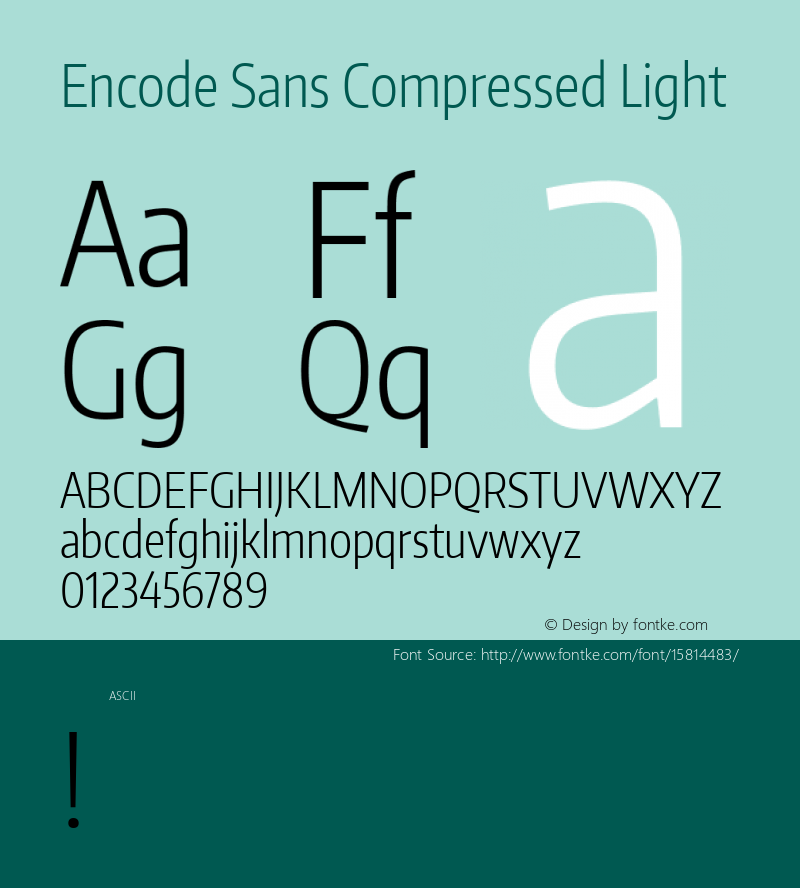 Encode Sans Compressed Light Version 1.000; ttfautohint (v1.4.1)图片样张