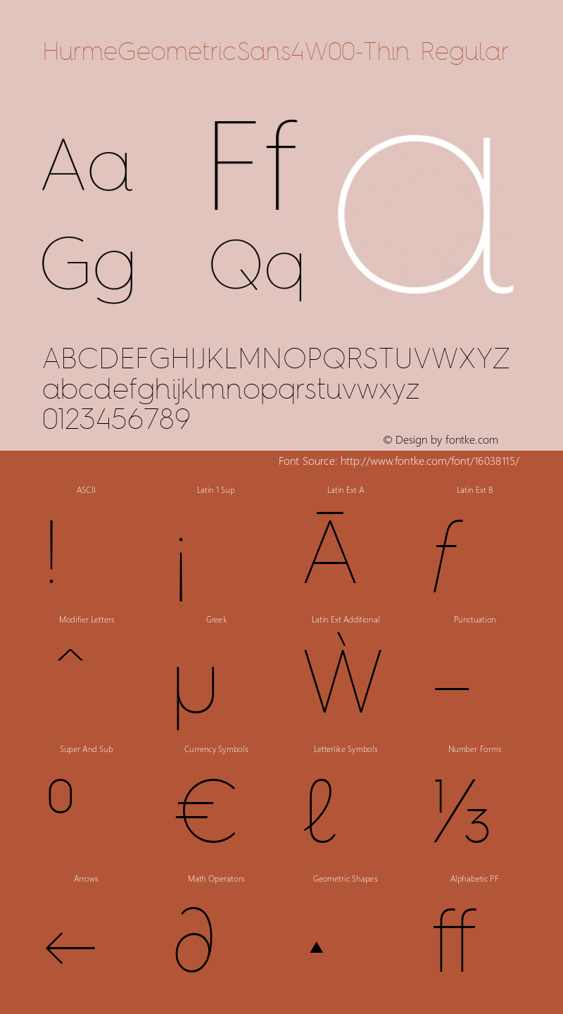 HurmeGeometricSans4W00-Thin Regular Version 1.10图片样张