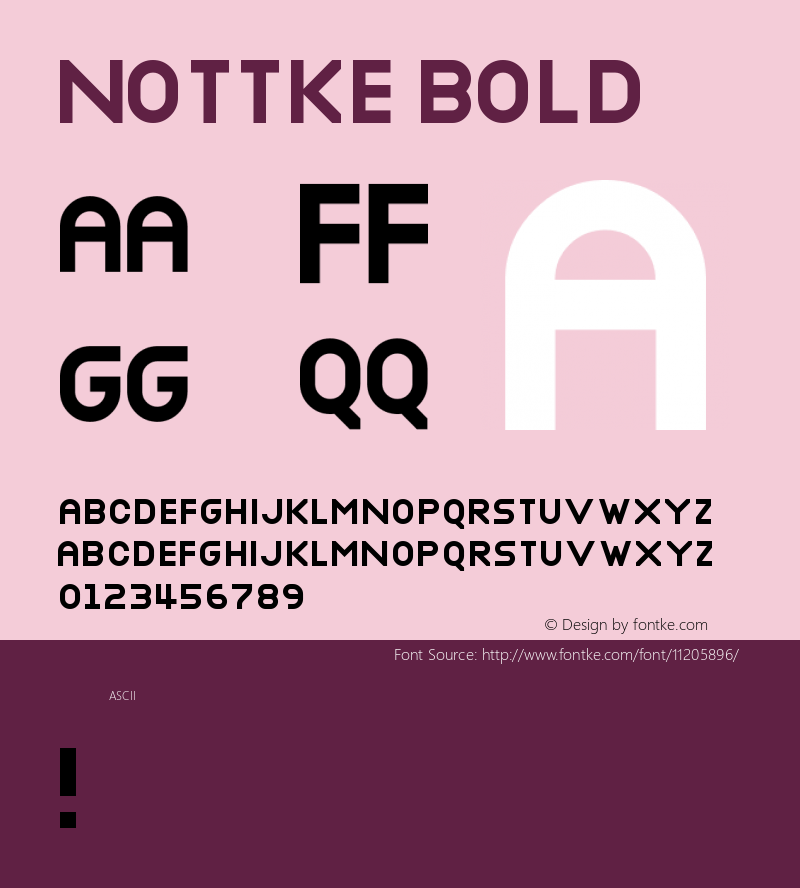 Nottke Bold Version 001.000图片样张