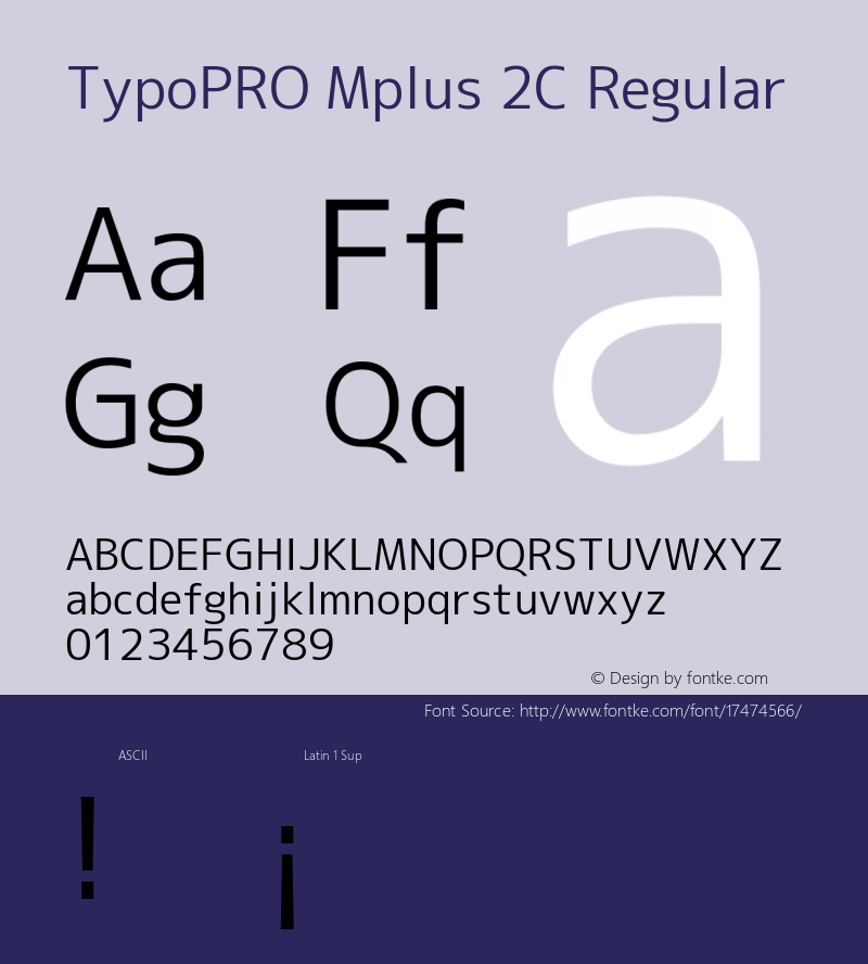 TypoPRO Mplus 2C Regular Version 1.059图片样张