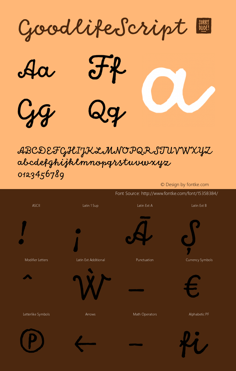 GoodlifeScript ☞ Version 1.001;com.myfonts.easy.hvdfonts.goodlife.script.wfkit2.version.4ppv图片样张