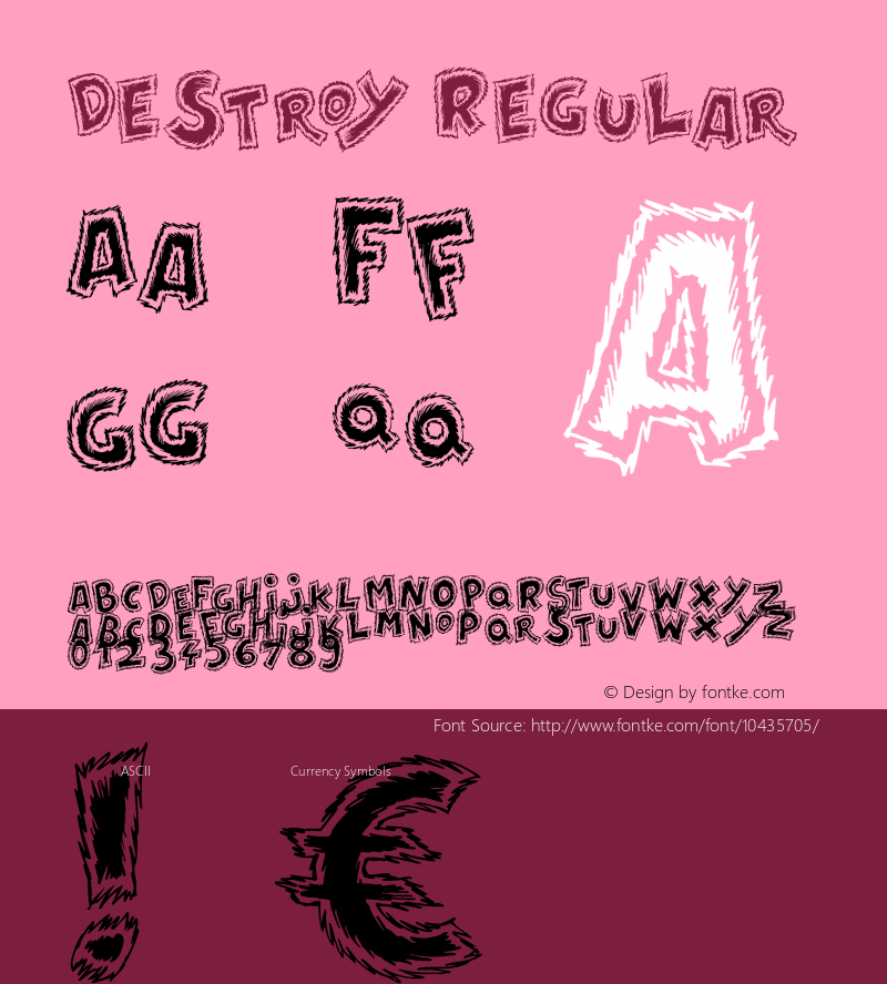 Destroy Regular Version 1.00 May 14, 2012, initial release图片样张