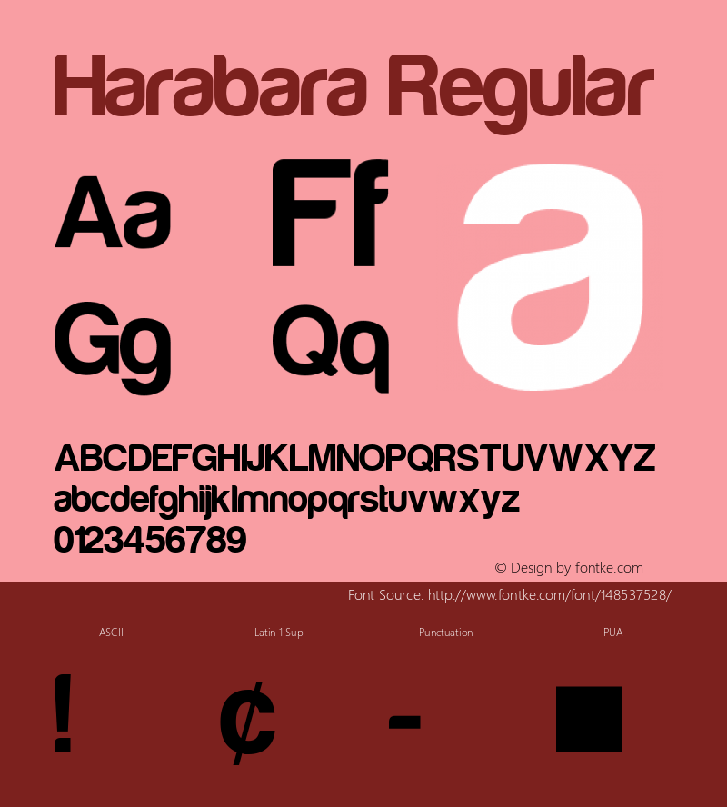 Harabara Regular Version 1.0图片样张