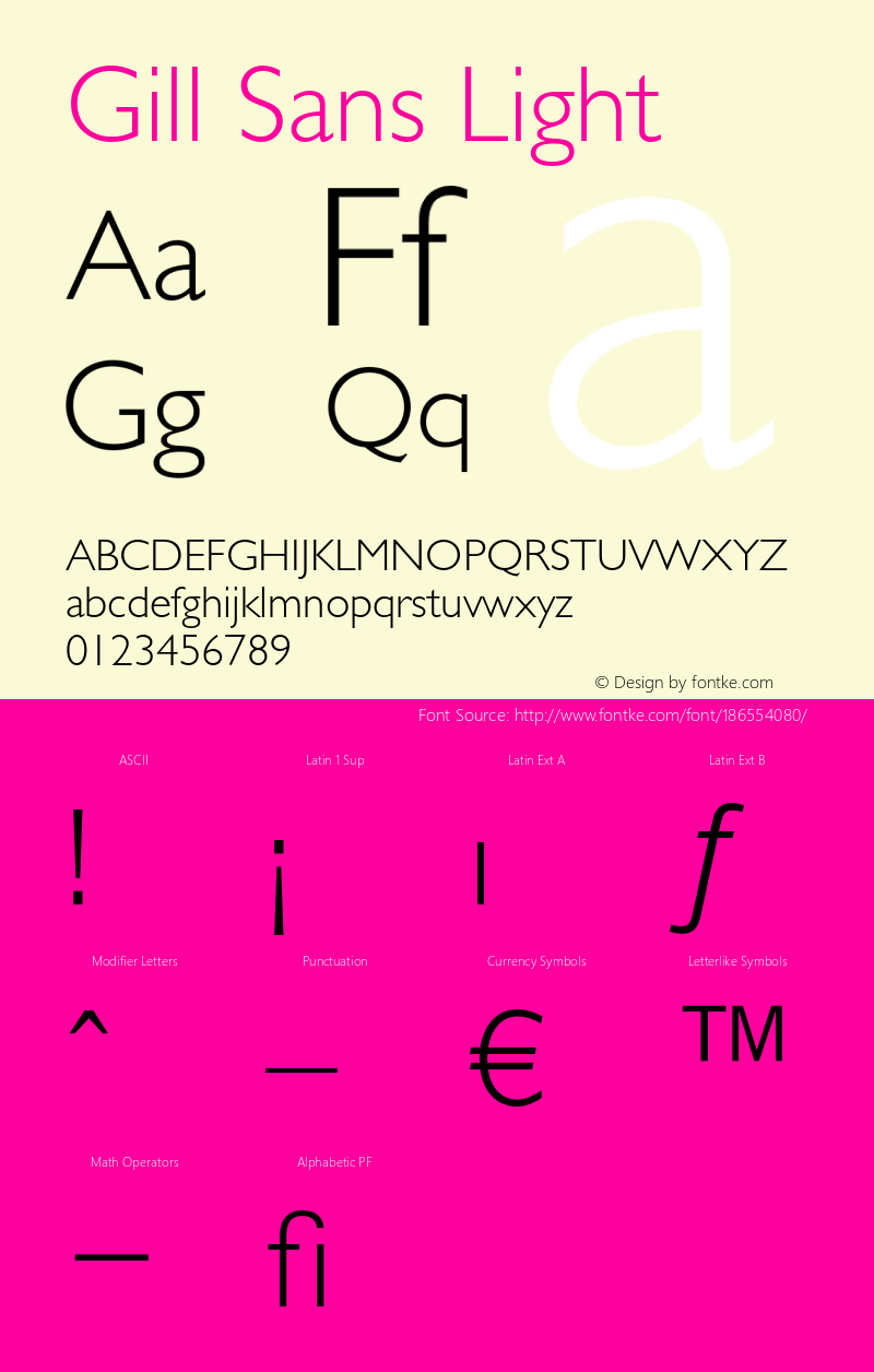 GillSans-Light 001.002图片样张