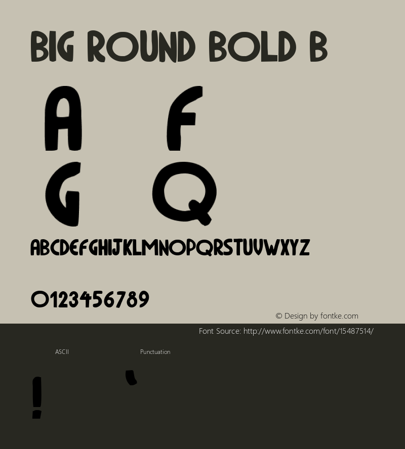 BIG ROUND BOLD Bold Version 001.000图片样张