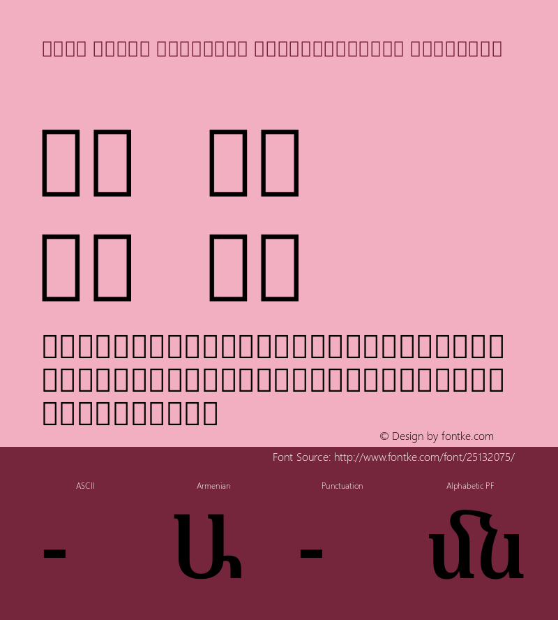 Noto Serif Armenian SemiCondensed SemiBold Version 2.040图片样张