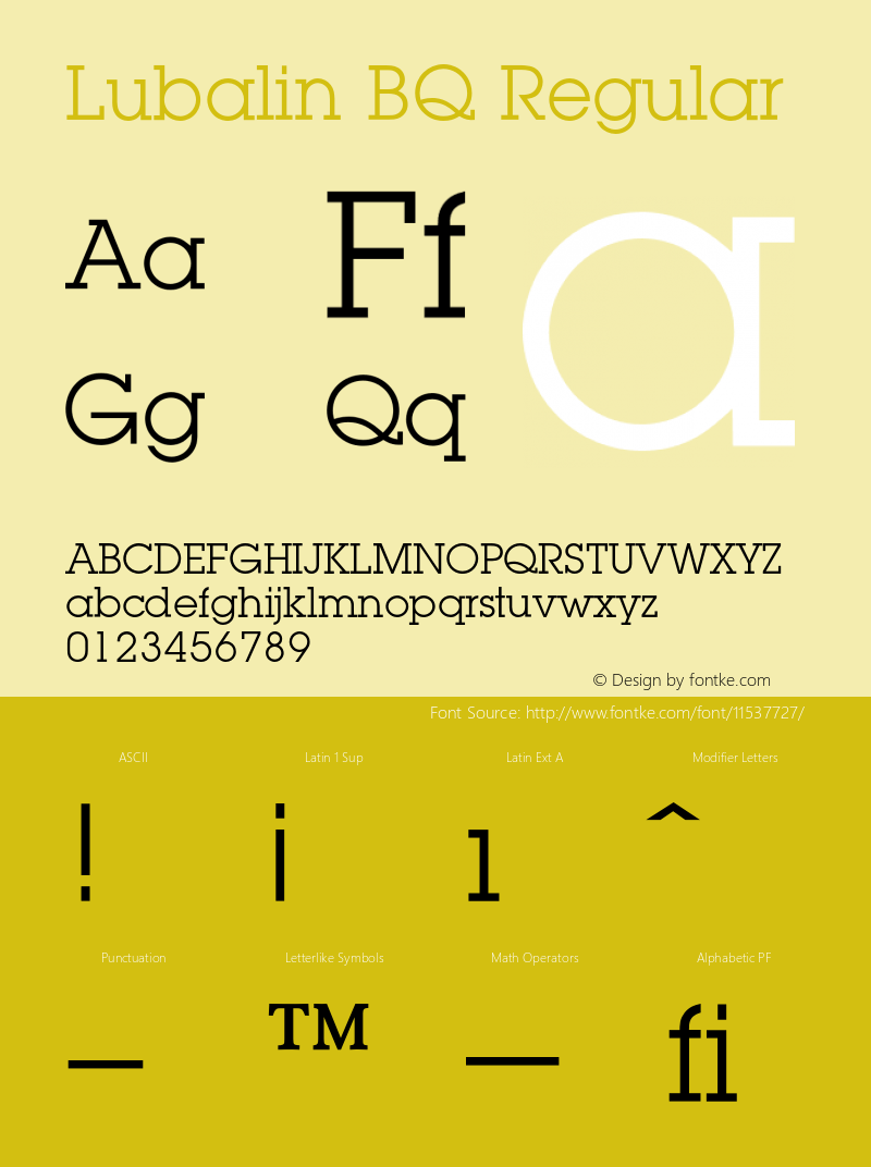 Lubalin BQ Regular 001.000图片样张