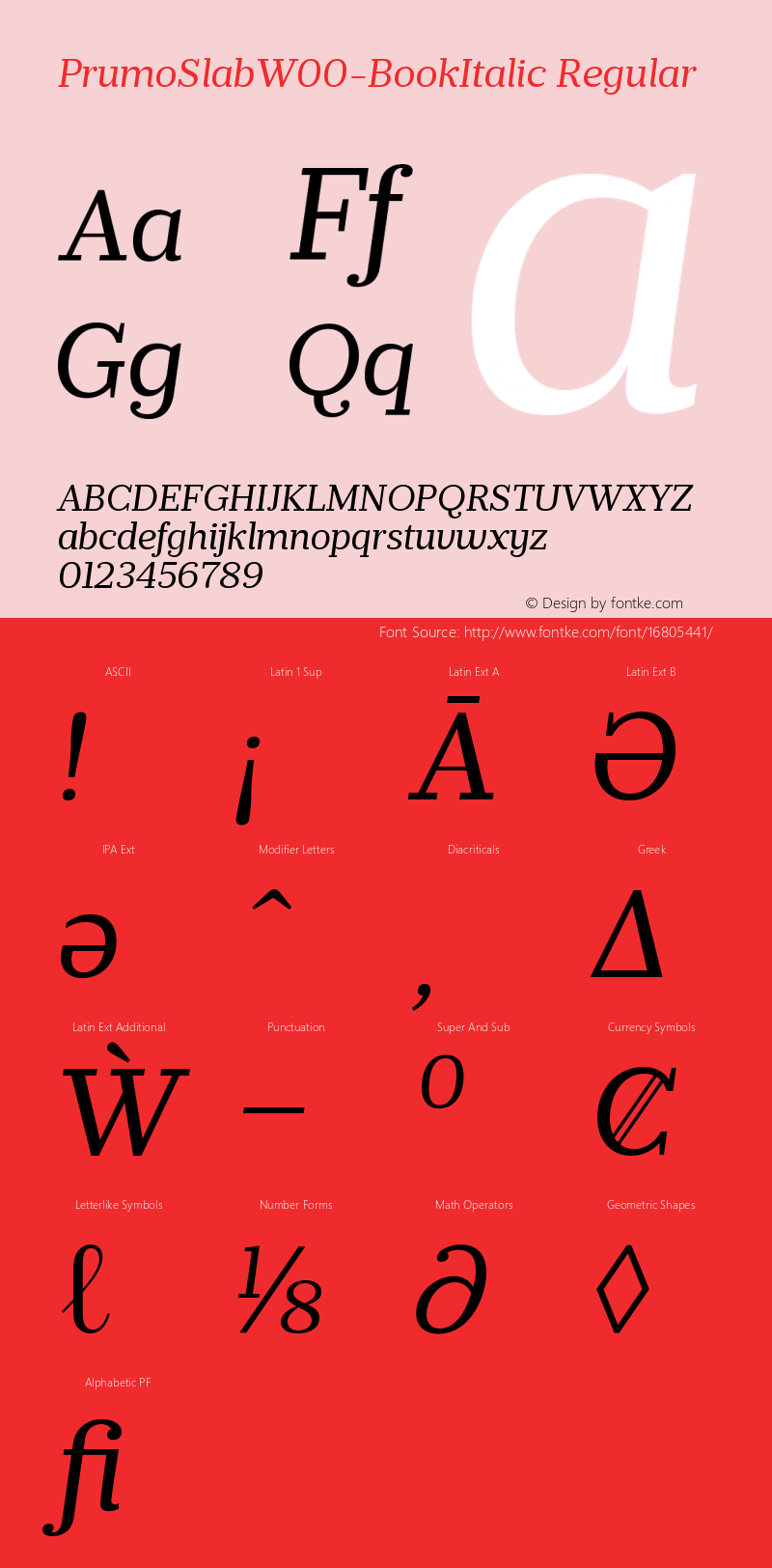 PrumoSlabW00-BookItalic Regular Version 1.10图片样张