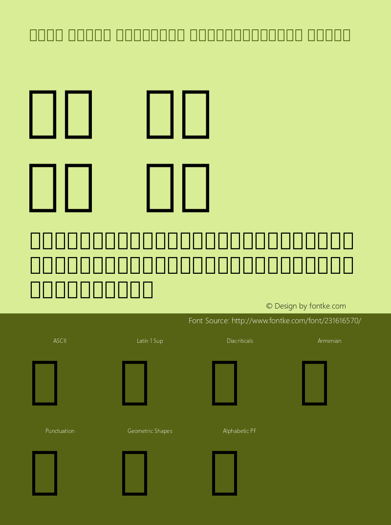 Noto Serif Armenian SemiCondensed Light Version 2.005图片样张