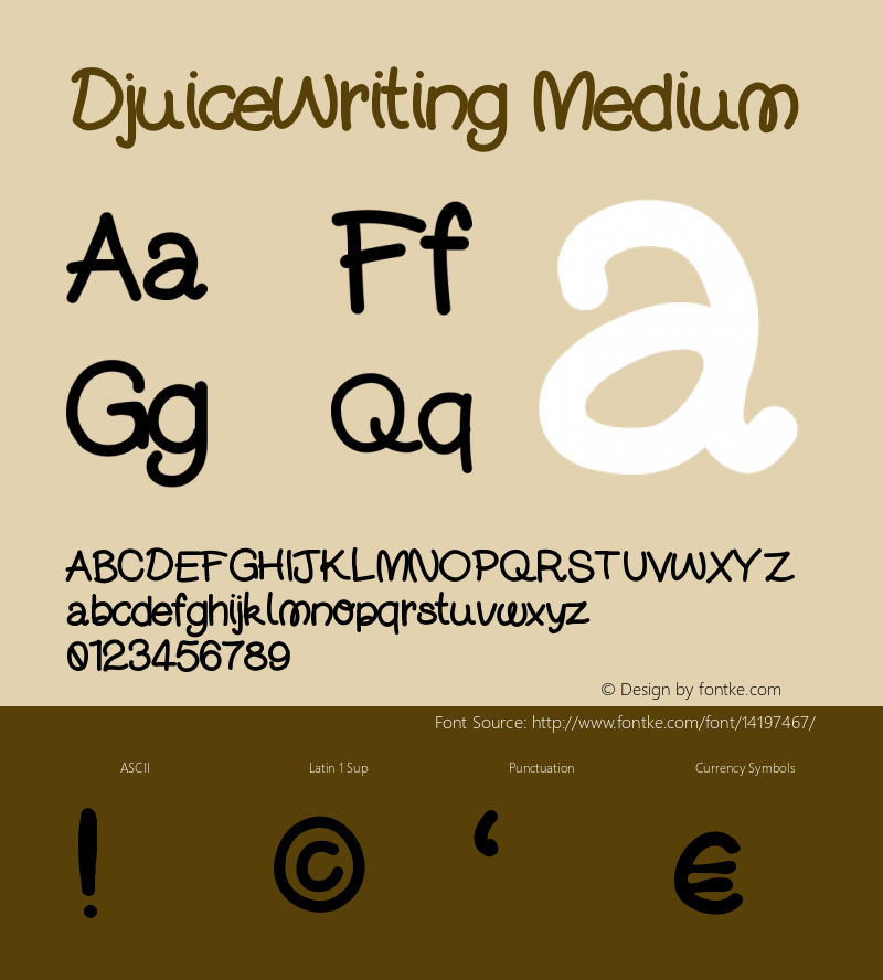 DjuiceWriting Medium Version 001.000图片样张