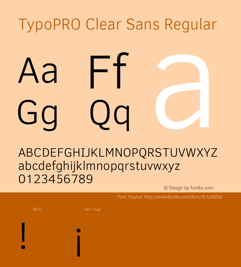 TypoPRO Clear Sans Regular Version 1.00图片样张