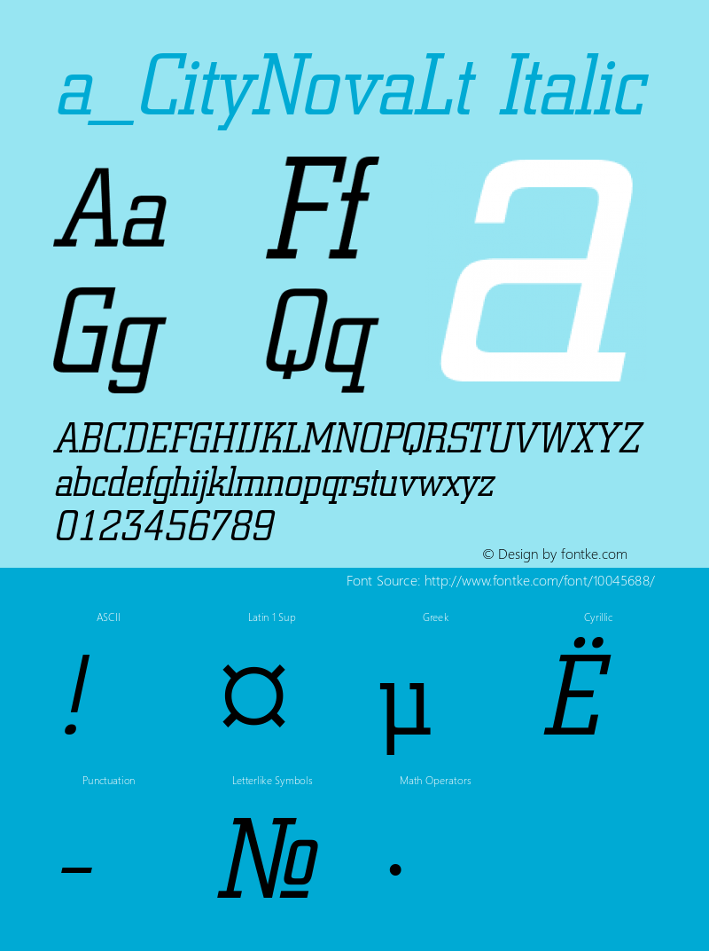 a_CityNovaLt Italic 01.03图片样张