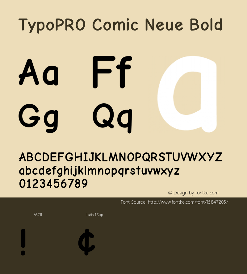 TypoPRO Comic Neue Bold Version 1.000图片样张