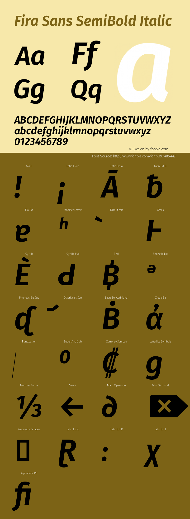 Fira Sans SemiBold Italic Version 4.203图片样张