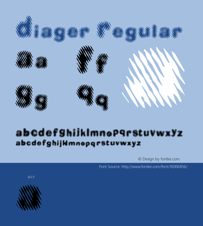 Diager Regular .ttf图片样张
